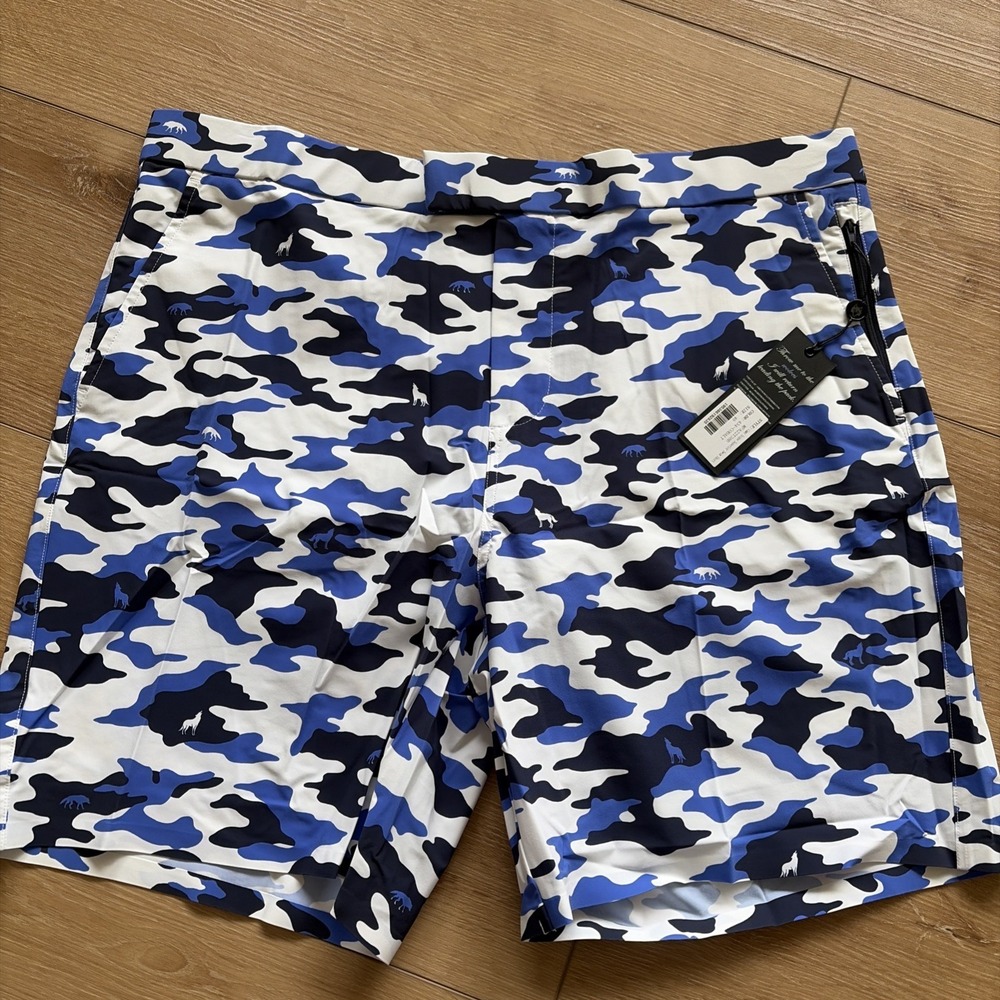 Greyson Swim Shorts Camo Scape Superior Print 40‎ x 8 Multicolor NWT MSRP $158